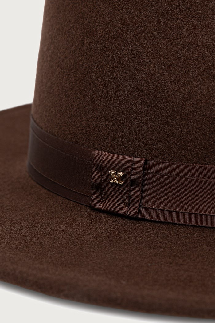 Akcesoria Max Mara kapelusz wełniany damski 2624576082600 pomarańczowy