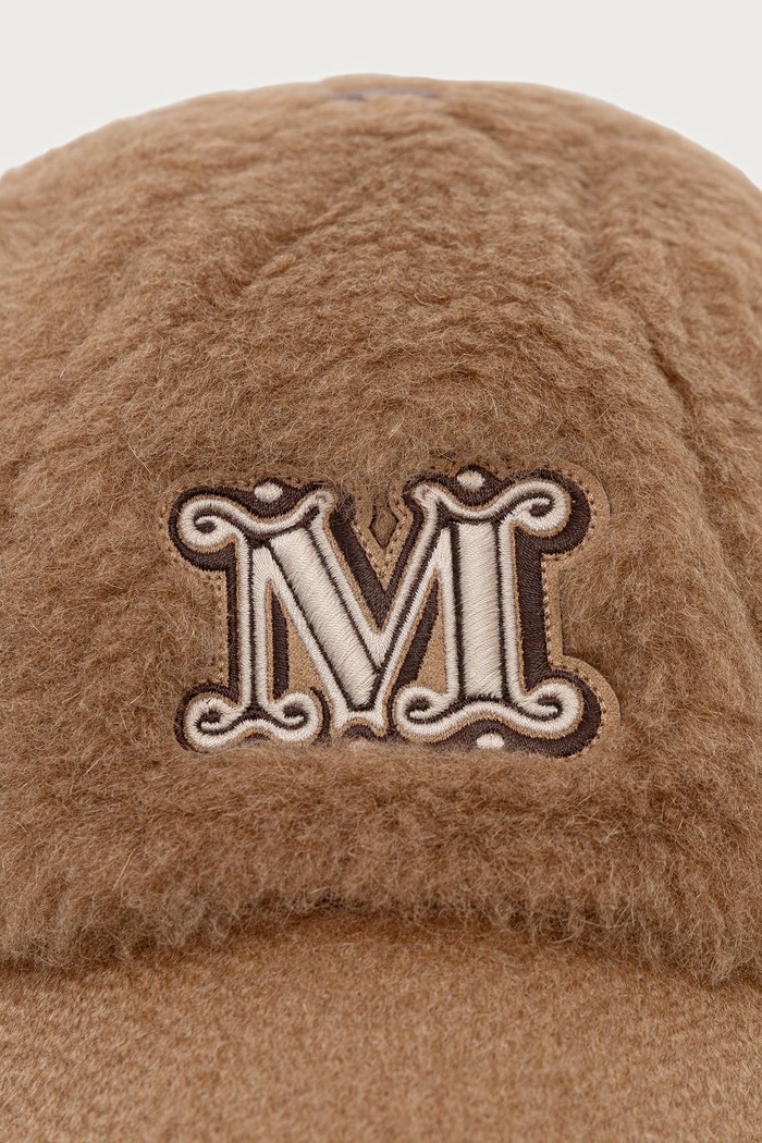 Max Mara Czapka z daszkiem z wełną damska 2624576032600 brązowy AW26