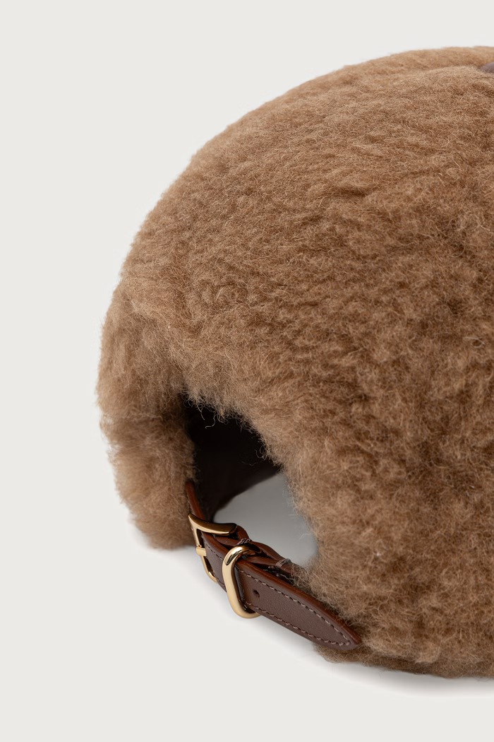 Akcesoria Max Mara Czapka z daszkiem z wełną damska 2624576032600 brązowy