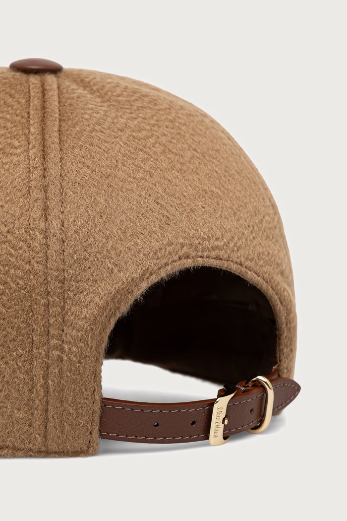 Doplňky Max Mara baseballová čepice kašmírová dámská 2624576022600 hnědá