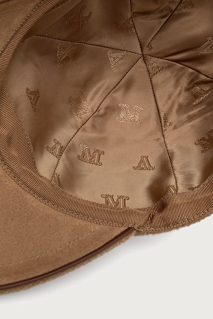 Max Mara baseballová čepice kašmírová dámská hnědá 2624576022600