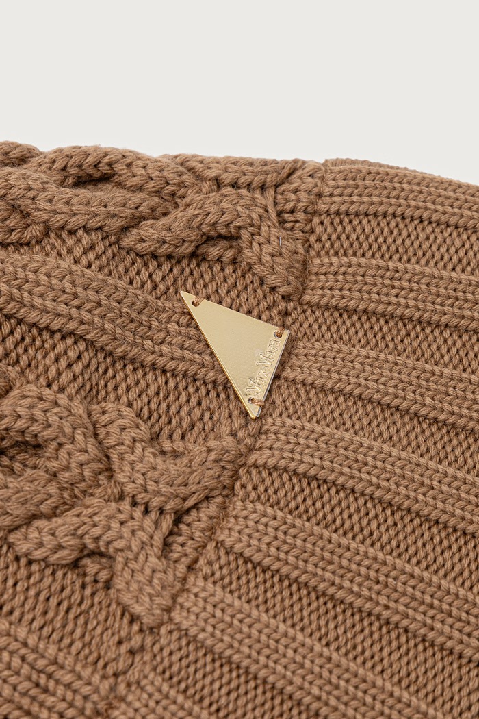 Akcesoria Max Mara Czapka wełniana damska 2624576012600 brązowy