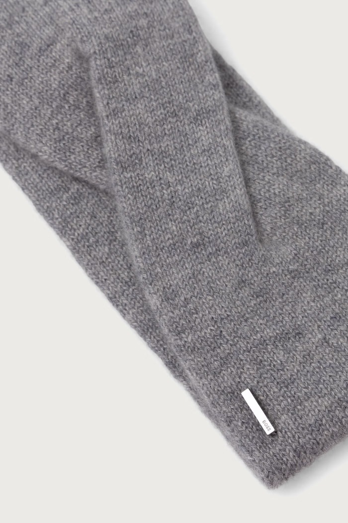 BOSS Opaska na głowę damska kaszmirowa Livia_headband 50570985 szary AW26
