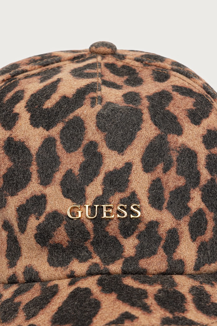 Guess Czapka z daszkiem damska z wełną AW5641.WOL01 brązowy AW26