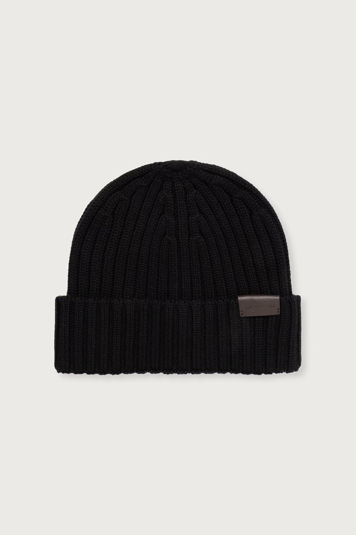 MM by Max Mara Czapka beanie damska wełniana MMLCIVADA czarny 2626576018600