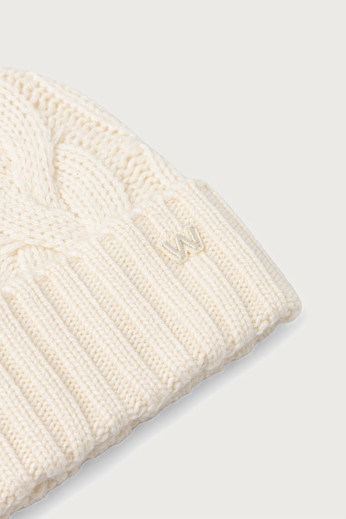 Weekend Max Mara Czapka beanie damska kaszmirowa WKAZAMPA 2625576015600 beżowy AW26