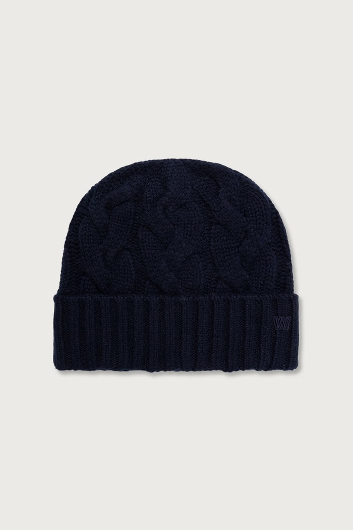 Weekend Max Mara Czapka beanie damska kaszmirowa WKAZAMPA granatowy 2625576015600