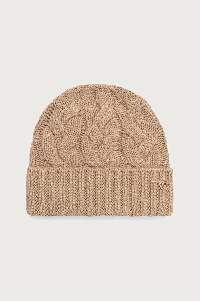 Weekend Max Mara Czapka beanie damska kaszmirowa WKAZAMPA brązowy 2625576015600