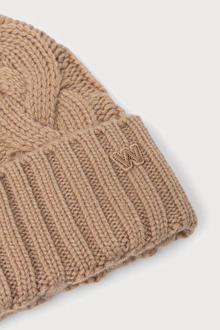 Akcesoria Weekend Max Mara Czapka beanie damska kaszmirowa WKAZAMPA 2625576015600 brązowy