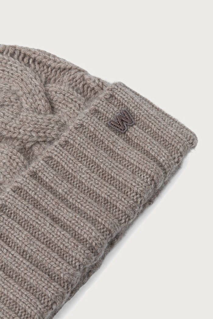 Weekend Max Mara Czapka beanie damska kaszmirowa WKAZAMPA 2625576015600 brązowy AW26