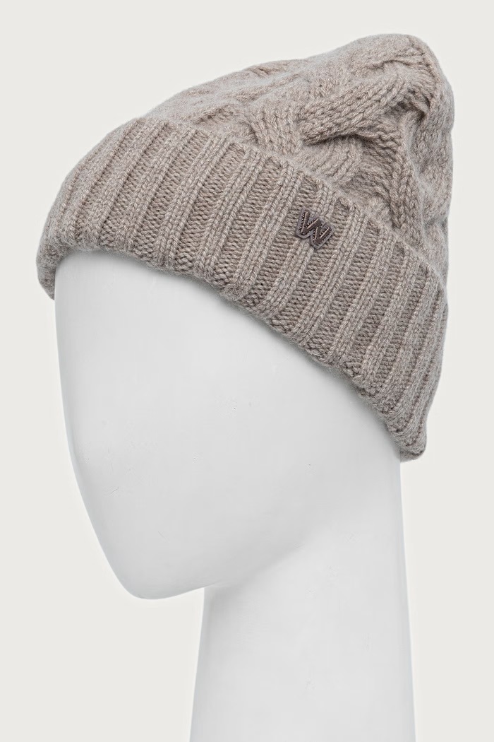 Akcesoria Weekend Max Mara Czapka beanie damska kaszmirowa WKAZAMPA 2625576015600 brązowy