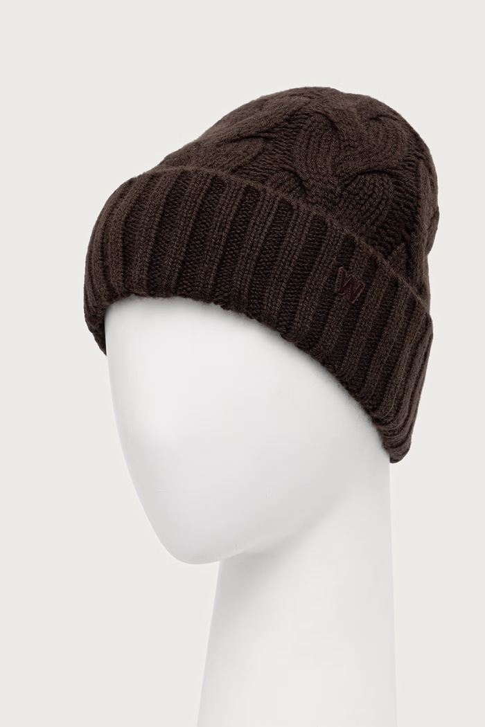 Weekend Max Mara Czapka beanie damska kaszmirowa WKAZAMPA 2625576015600 brązowy AW26
