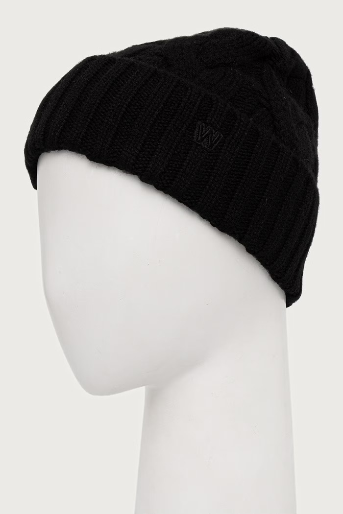 Akcesoria Weekend Max Mara Czapka beanie damska kaszmirowa WKAZAMPA 2625576015600 czarny
