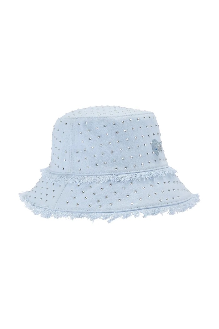 Kurt Geiger London kapelusz bucket damski bawełniany KENSINGTON 5653083499 niebieski AW26