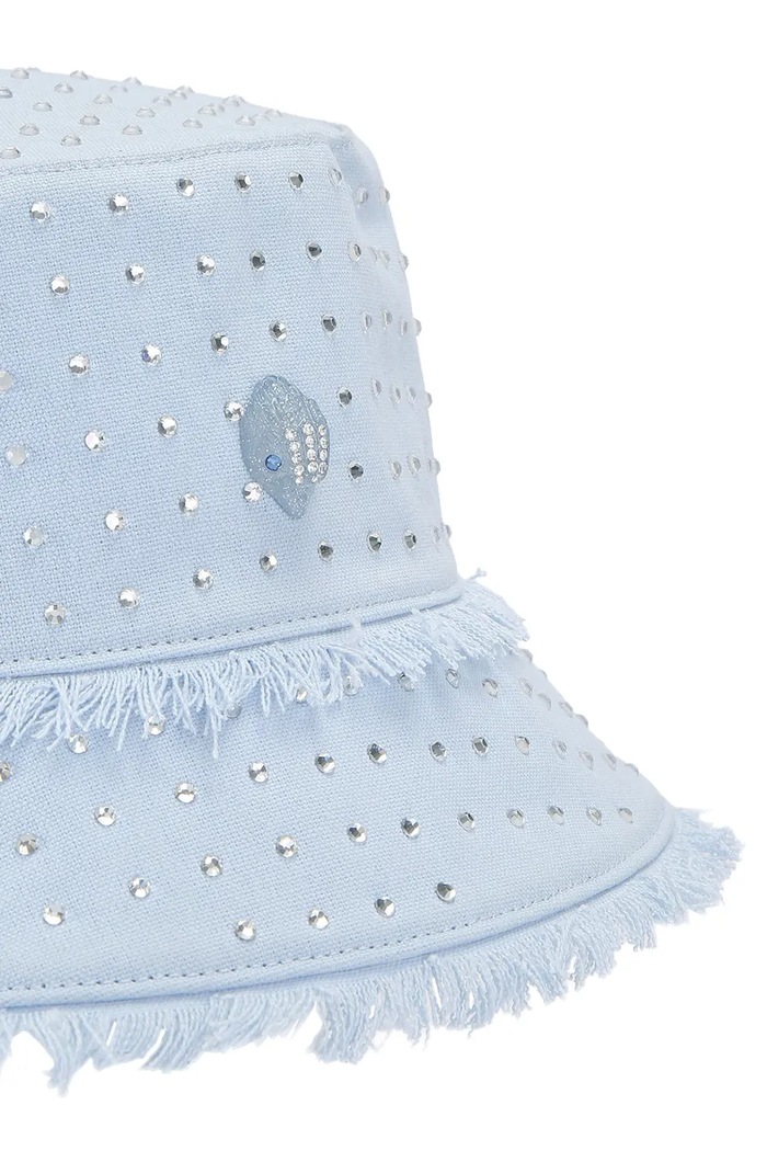 Akcesoria Kurt Geiger London kapelusz bucket damski bawełniany KENSINGTON 5653083499 niebieski