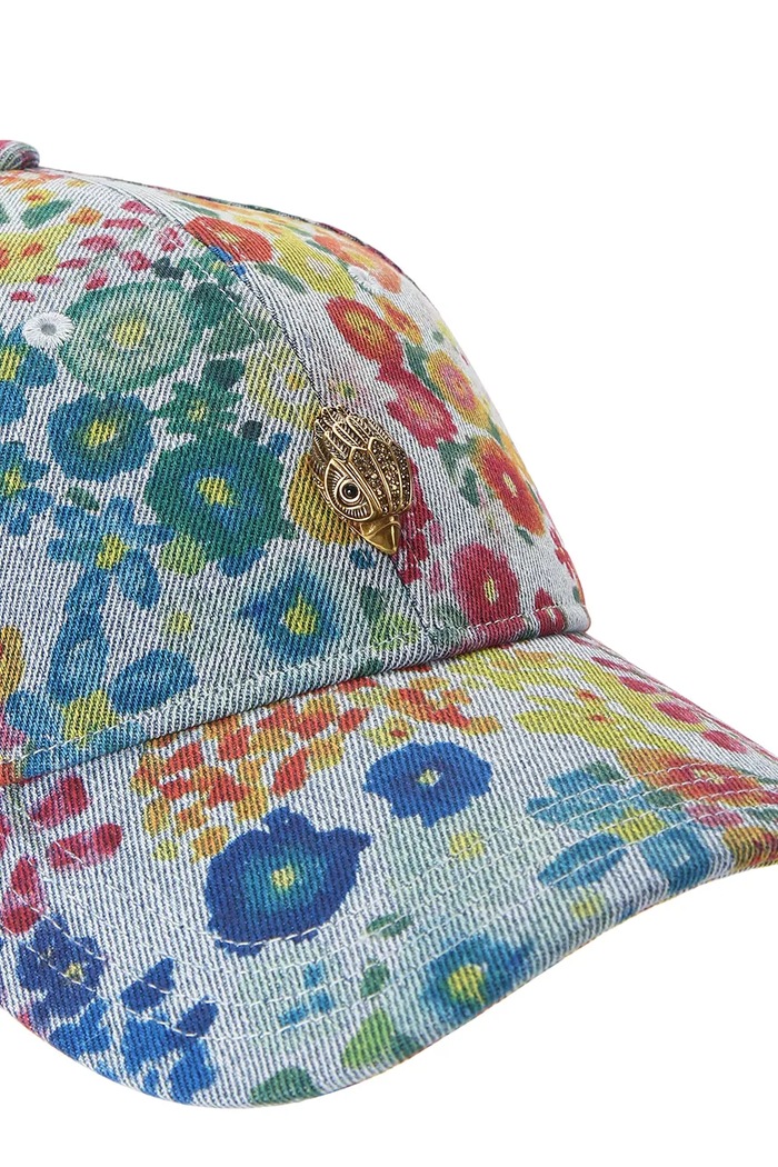 Kurt Geiger London czapka z daszkiem damska z bawełną KENSINGTON multicolor 5893269669