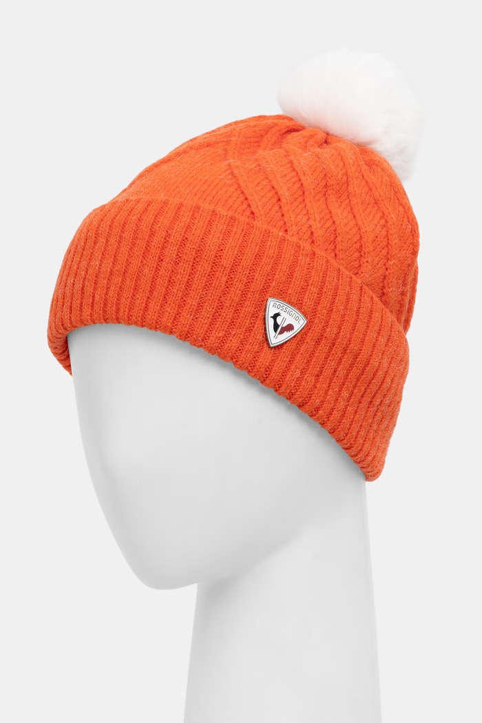 Rossignol czapka z pomponem damska RLNWH02 pomarańczowy AW26