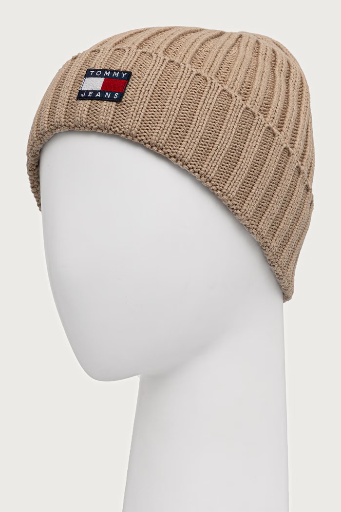 Dodaci Tommy Jeans Kapa za žene od pamuka AW0AW18979 bež