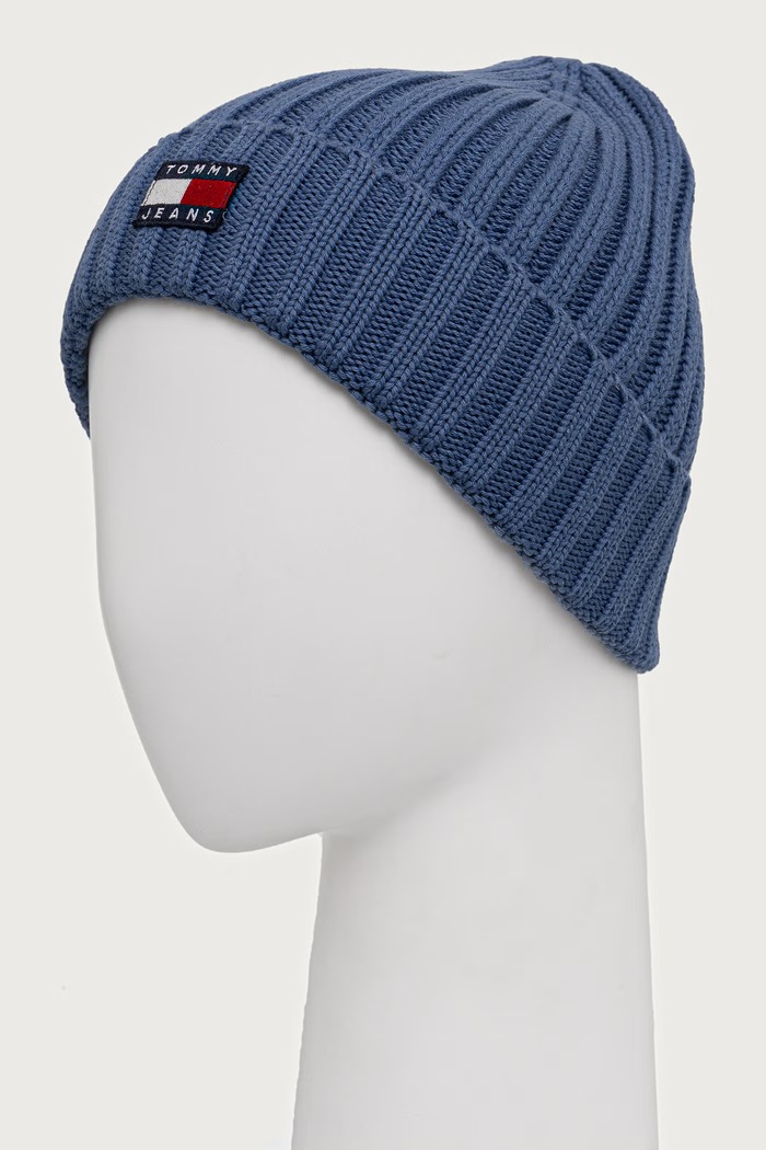 Dodaci Tommy Jeans Kapa za žene od pamuka AW0AW18979 plava