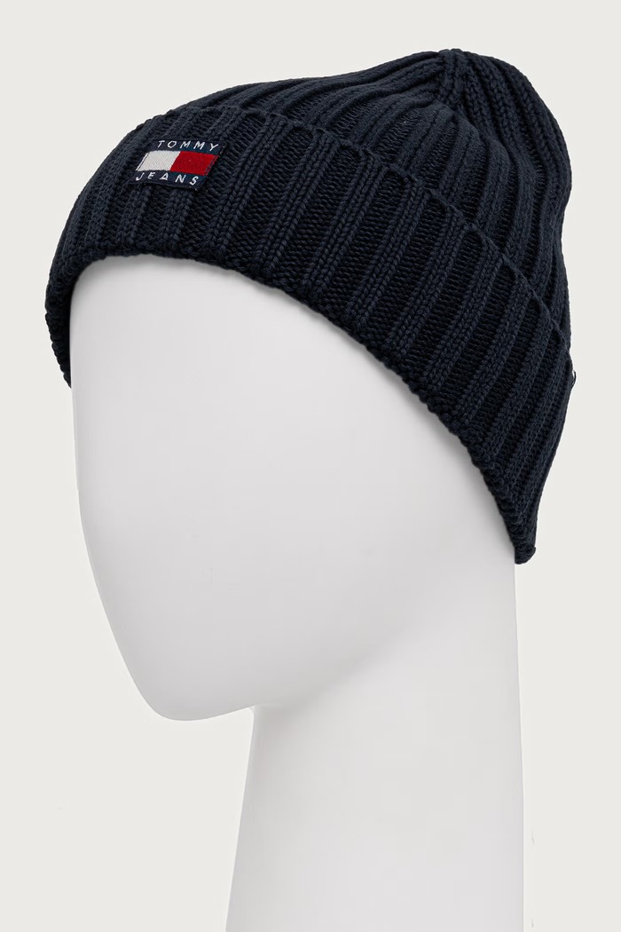 Dodaci Tommy Jeans Kapa za žene od pamuka AW0AW18979 mornarsko plava