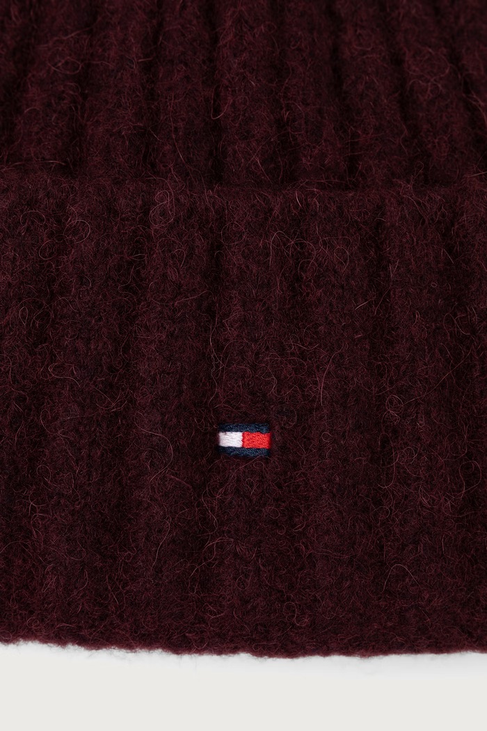 Dodatki Tommy Hilfiger Kapa s cofom ženska z dodatkom volne AW0AW19330 bordo