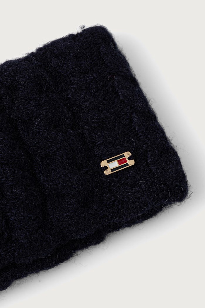 Tommy Hilfiger Traka za glavu za žene s dodatkom vune AW0AW19114 mornarsko plava AW26
