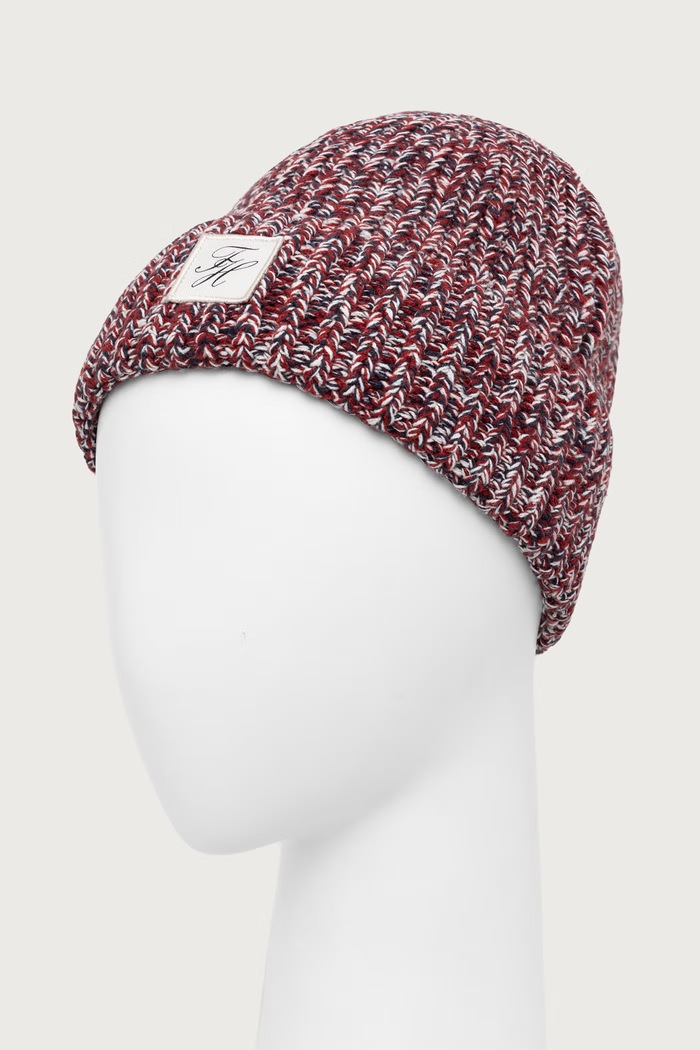 Tommy Hilfiger Čepice dámská s bavlnou AW0AW19106 burgundské AW26