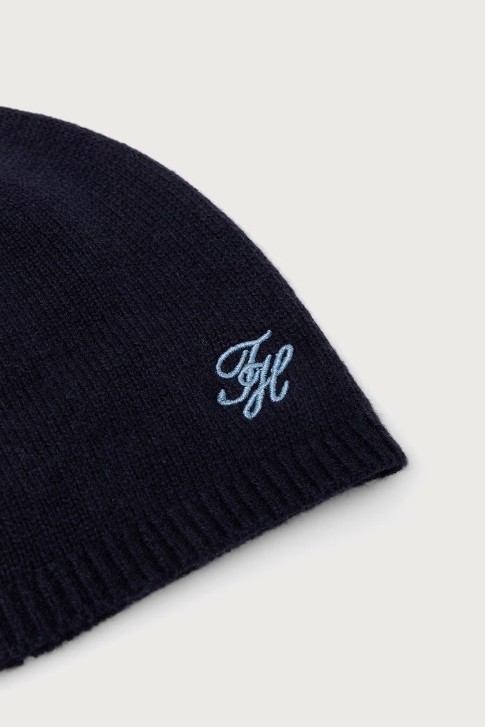 Akcesoria Tommy Hilfiger Czapka damska wełniana AW0AW19105 granatowy
