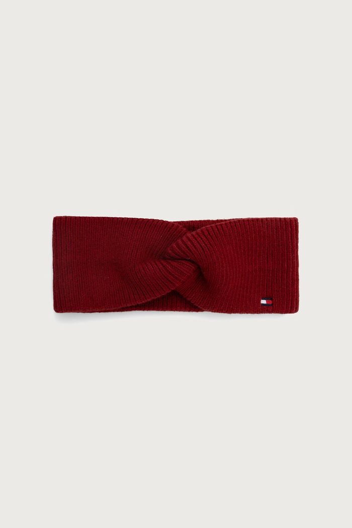 Tommy Hilfiger Traka za glavu za žene s dodatkom vune bordo AW0AW19103