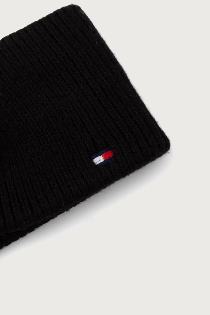 Tommy Hilfiger Traka za glavu za žene s dodatkom vune AW0AW19103 crna AW26