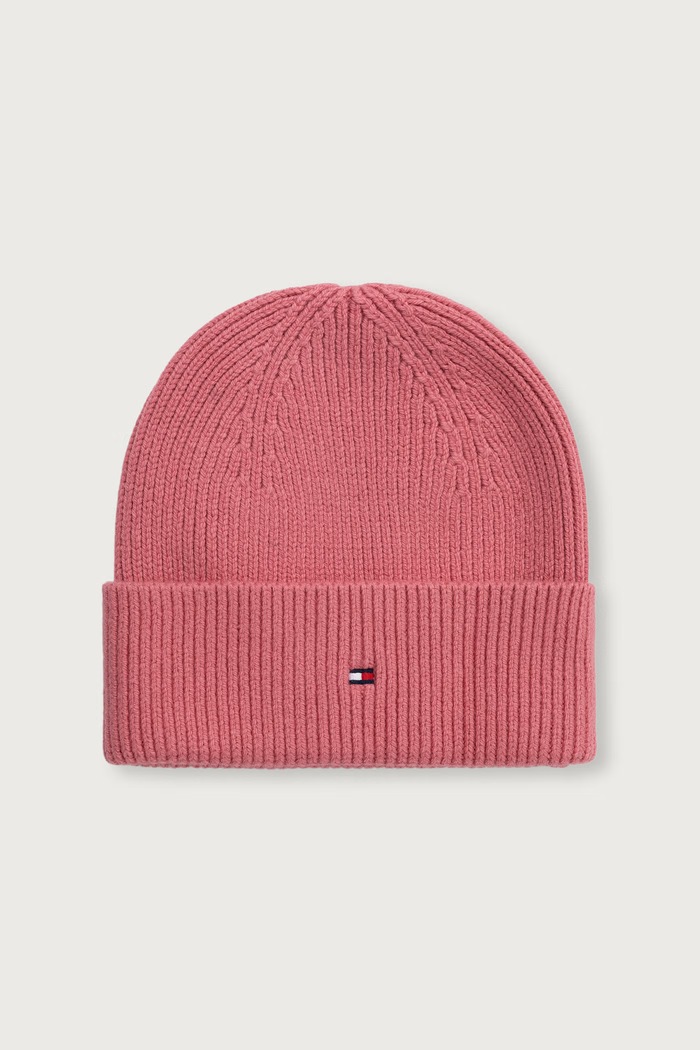 Tommy Hilfiger Kapa za žene s dodatkom vune roza AW0AW19102
