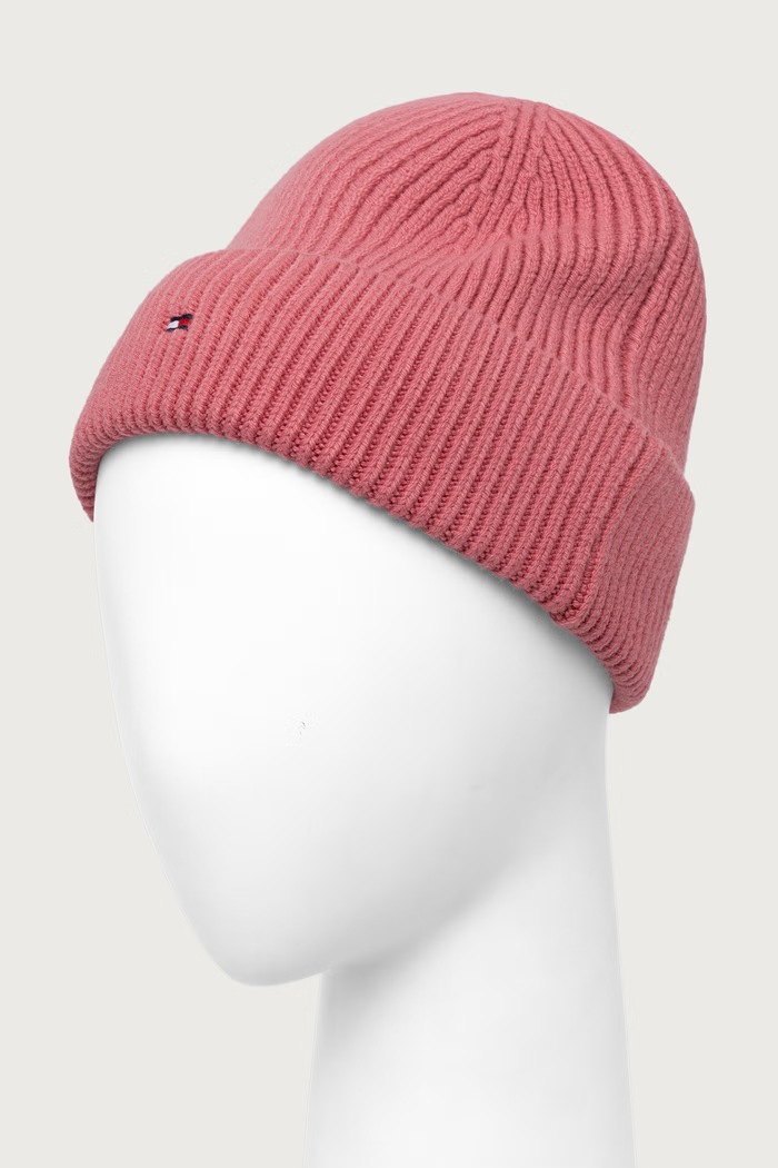 Tommy Hilfiger Kapa za žene s dodatkom vune AW0AW19102 roza AW26