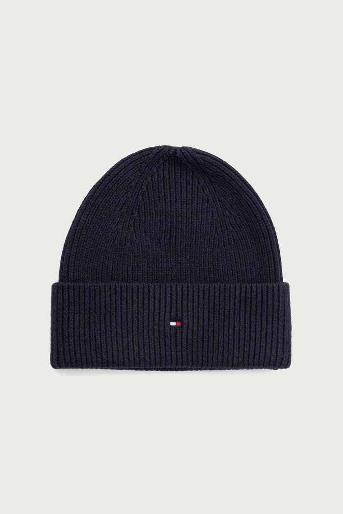 Tommy Hilfiger Kapa ženska z dodatkom volne mornarsko modra AW0AW19102
