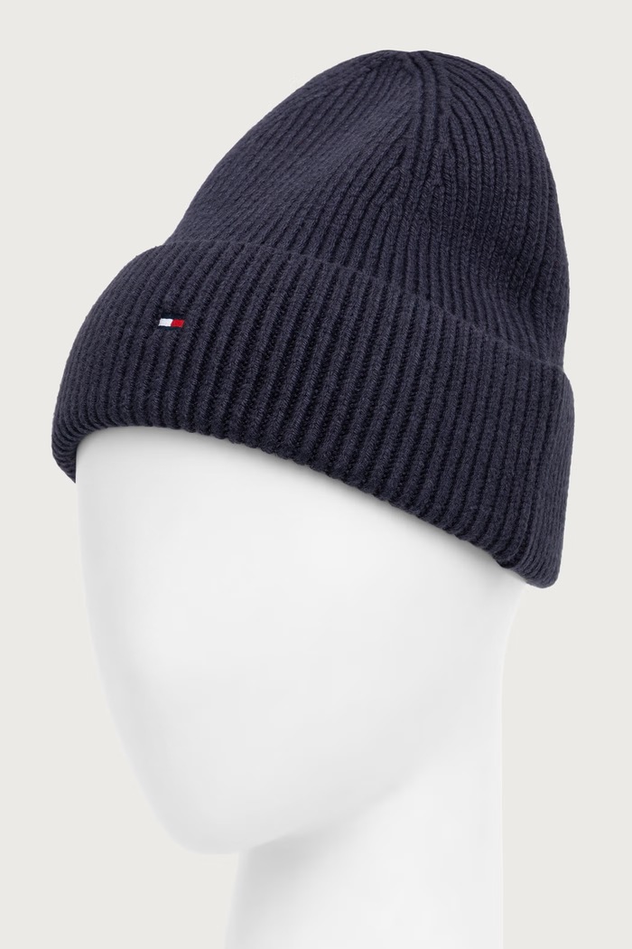 Tommy Hilfiger Kapa ženska z dodatkom volne AW0AW19102 mornarsko modra AW26