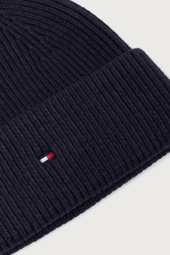 Dodatki Tommy Hilfiger Kapa ženska z dodatkom volne AW0AW19102 mornarsko modra