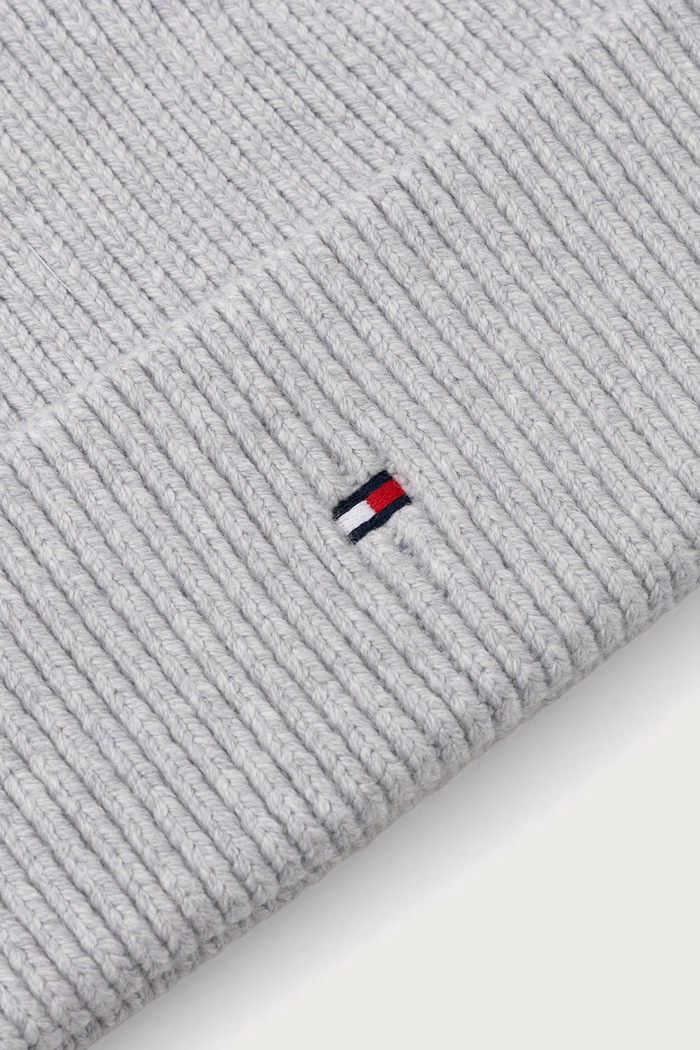 Αξεσουάρ Tommy Hilfiger Σκούφος γυναικείος από πρόσμιξη μαλλιού AW0AW19102 γκρί