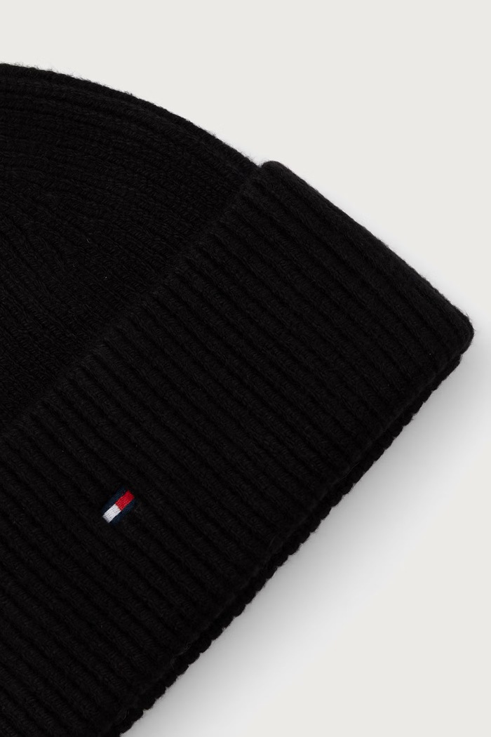 Dodaci Tommy Hilfiger Kapa za žene s dodatkom vune AW0AW19102 crna
