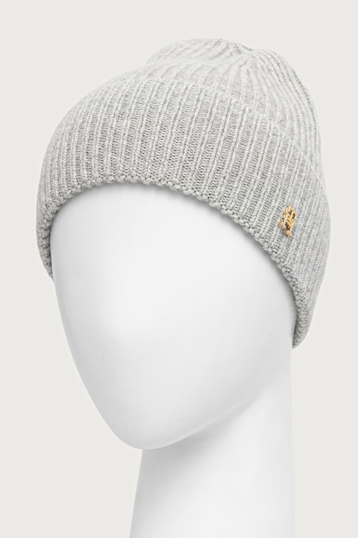 Tommy Hilfiger czapka damska kaszmirowa AW0AW19098 szary AW26