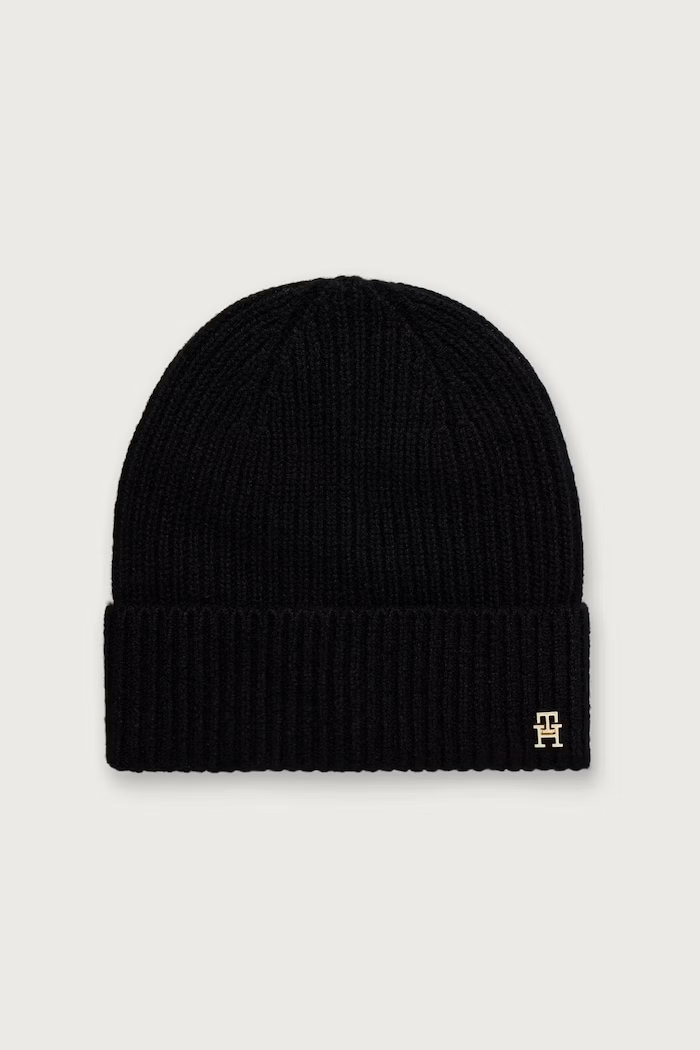 Tommy Hilfiger kapa ženska kašmirska črna AW0AW19098
