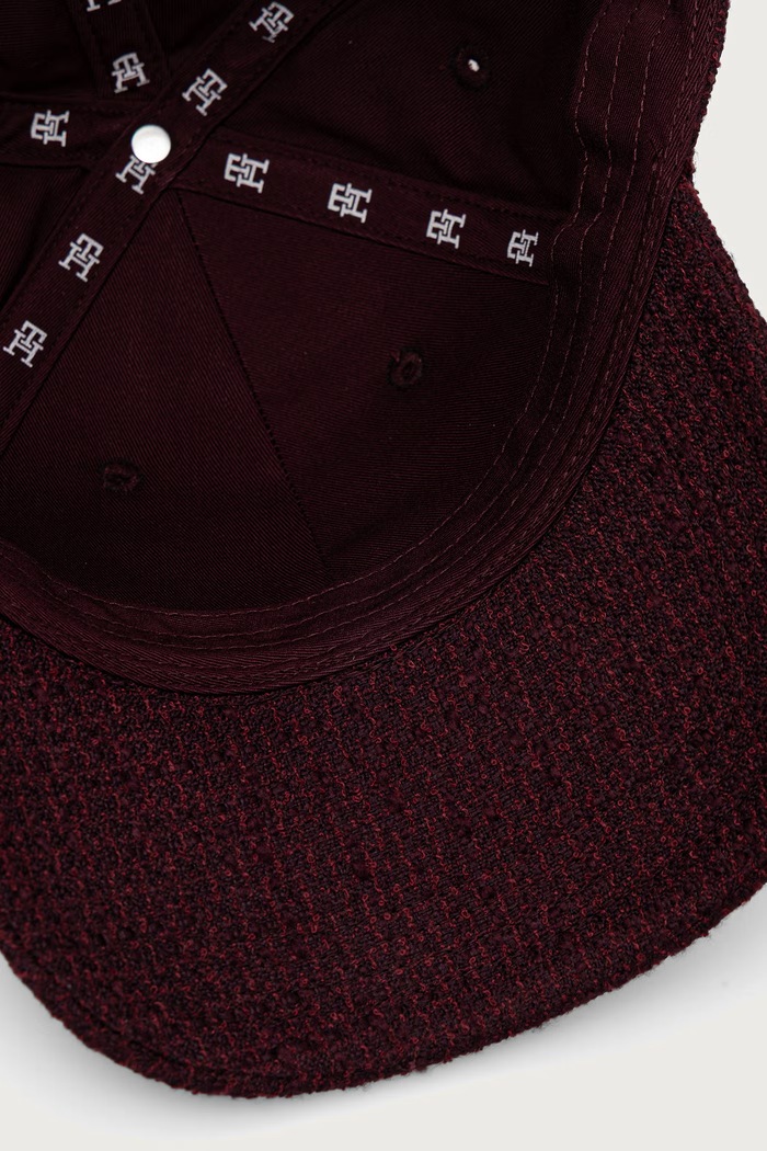 Καπέλο με γείσο γυναικείο Tommy Hilfiger AW0AW19096 μπορντό