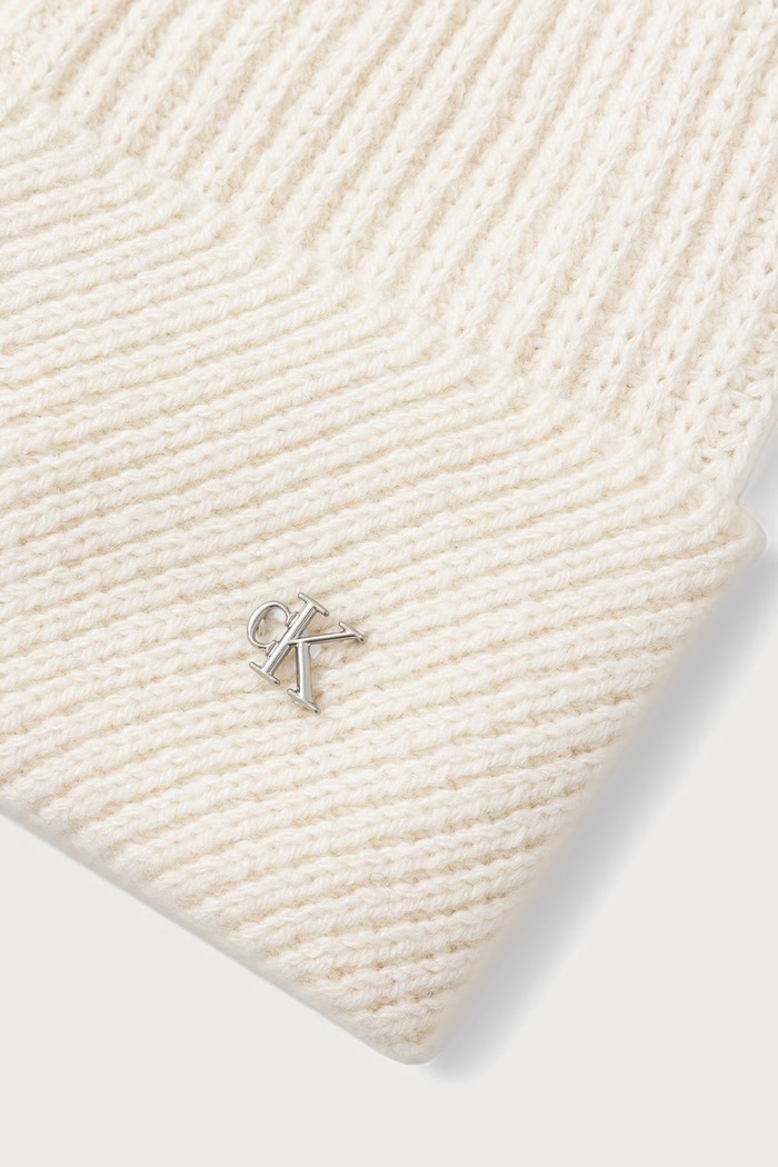 Calvin Klein Czapka damska z wełną LV04F8118G beżowy AW26