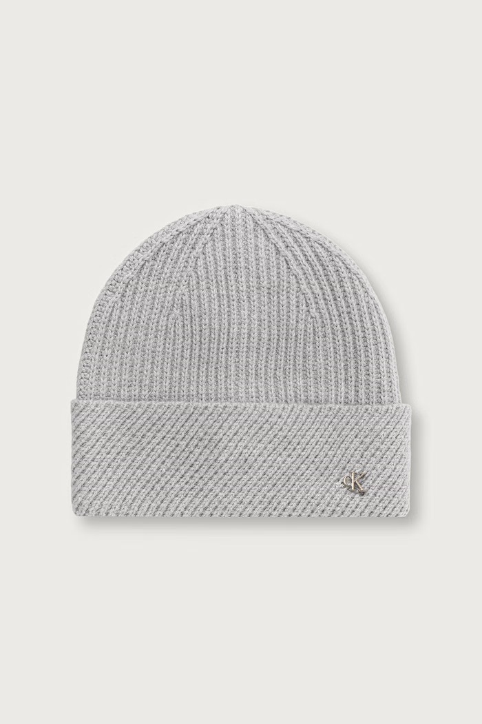 Calvin Klein Kapa za žene s vunom siva LV04F8118G