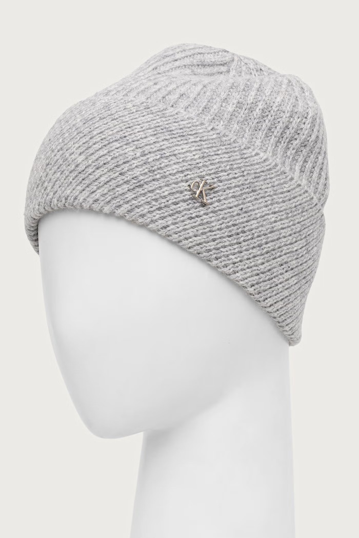 Calvin Klein Kapa za žene s vunom LV04F8118G siva AW26