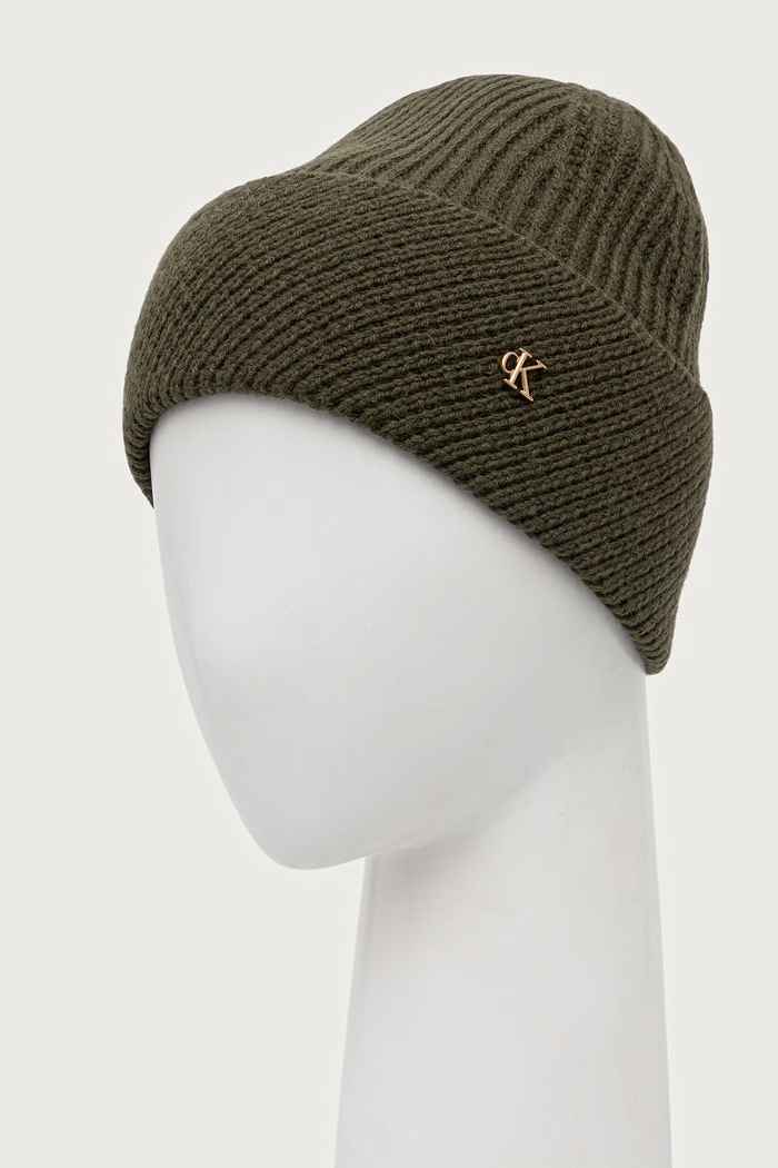 Calvin Klein Kapa za žene s vunom LV04F8118G zelena AW26