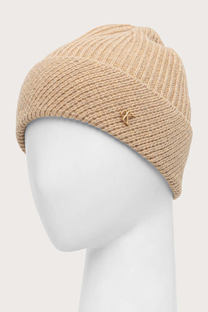 Calvin Klein Kapa za žene s vunom LV04F8118G bež AW26