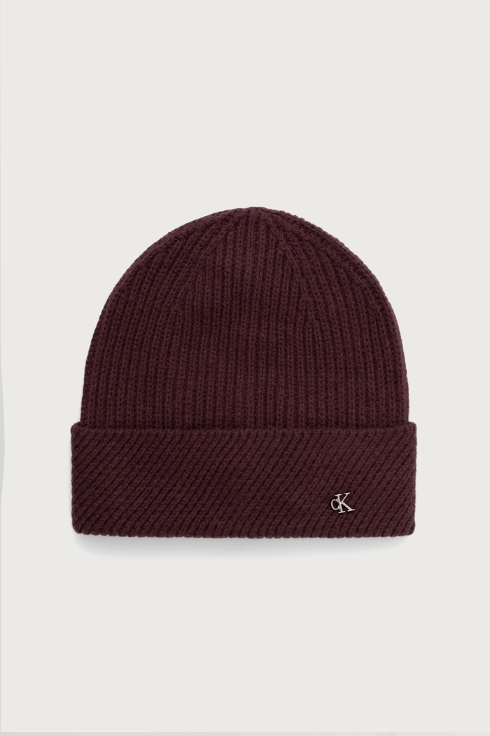 Calvin Klein Czapka damska z wełną bordowy LV04F8118G