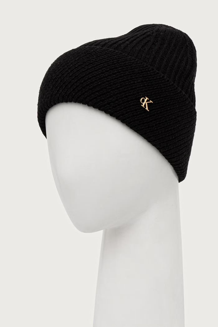 Calvin Klein Kapa za žene s vunom LV04F8118G crna AW26