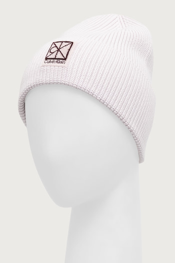Calvin Klein Czapka damska z wiskozy LV04F8109G fioletowy AW26