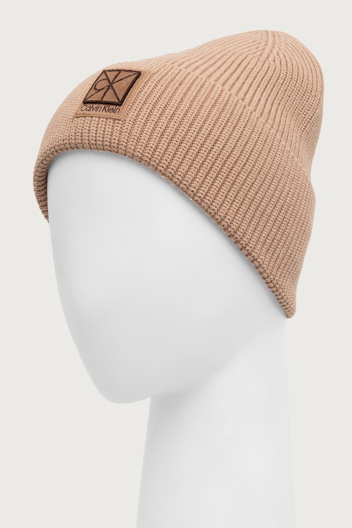 Calvin Klein Σκούφος γυναικείος με βισκόζη LV04F8109G μπεζ AW26