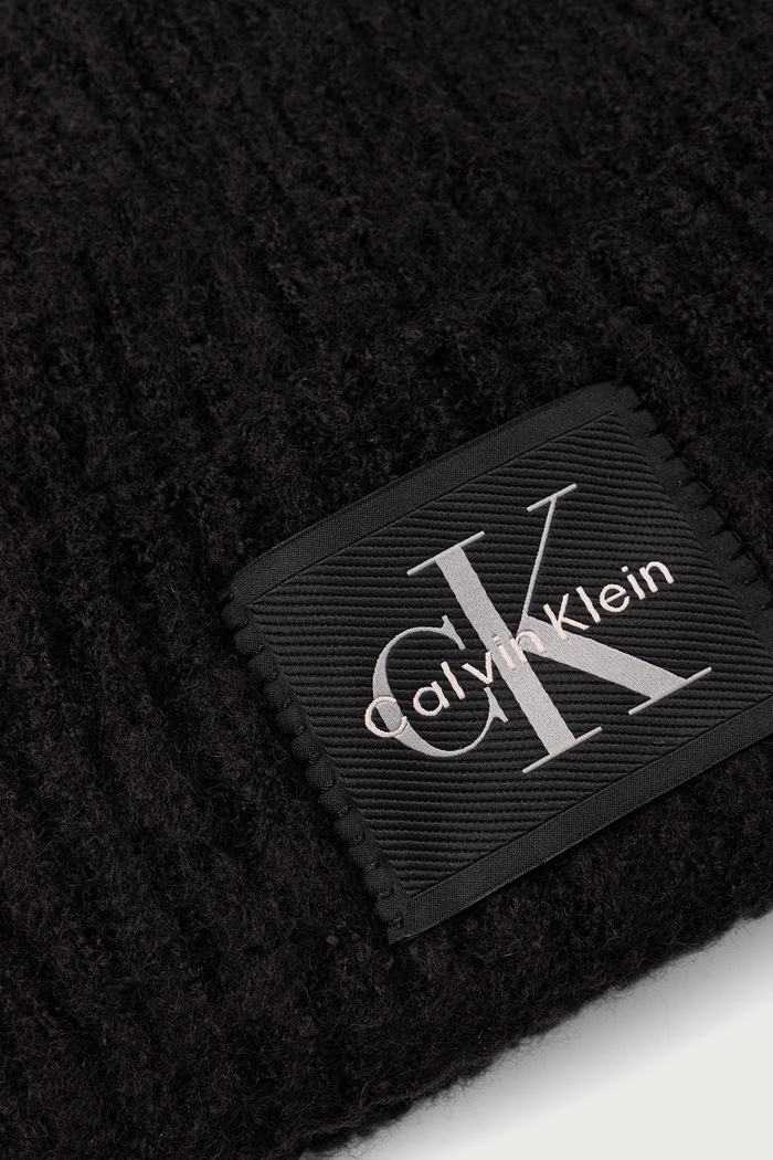 Calvin Klein Čiapka beanie dámska s prímesou vlny LV04F8104G čierna AW26